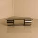 Glass and metal coffee table by Francois Monnet for Kappa Italia 70's