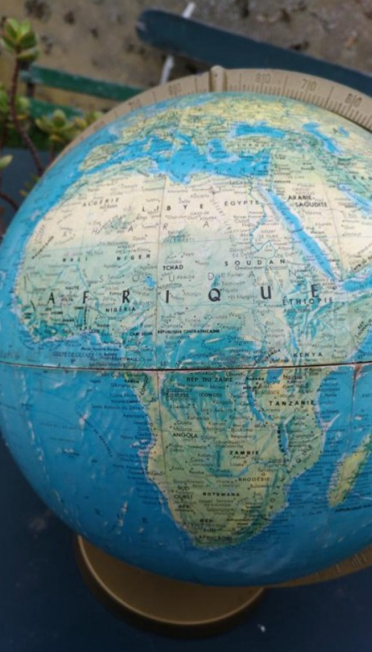 Terrestrial globe in the 1960s