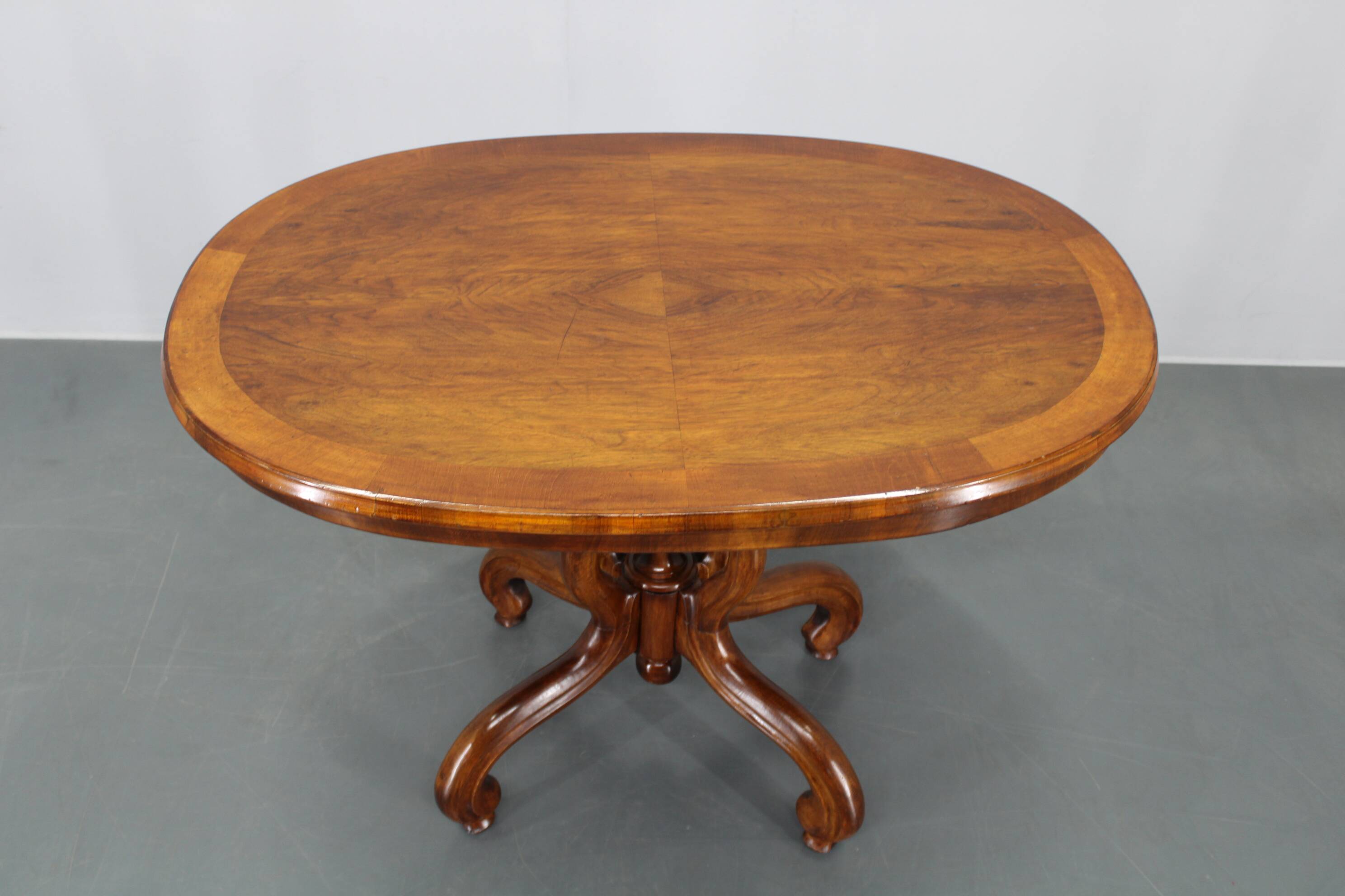 1930s Bentwood Table with Walnut Top Finish, Czechoslovakia