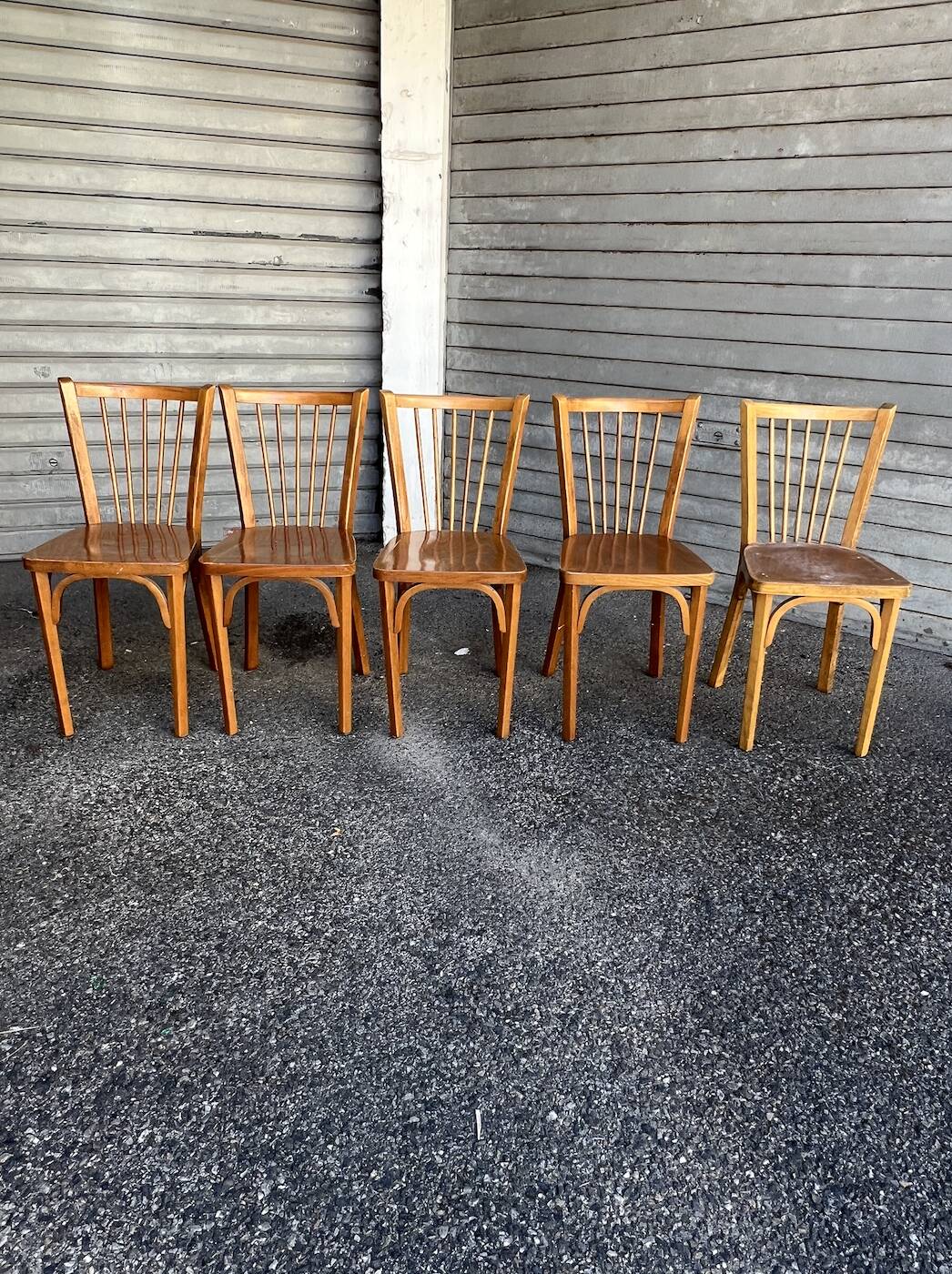 (Lot) 5 Vintage Baumann Bistro Chairs