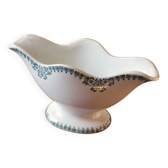 Saint Amand Green Terre de Fer Sauce Boat