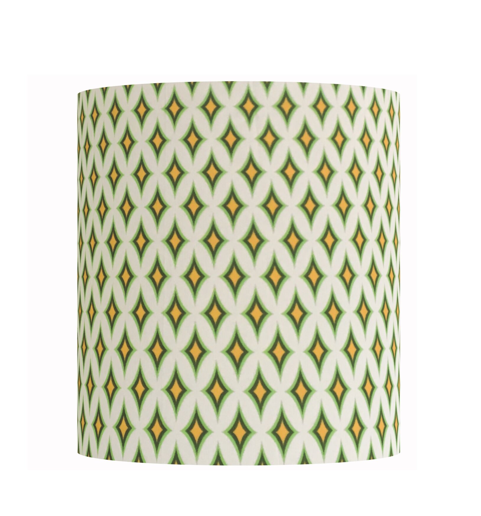 Lampshade Green Diamond H40 D40 - vintage fabric
