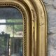 Louis-Philippe pearl mirror 82/61cm gilded with gold leaf, mercury glass, fireplace overmantel.
