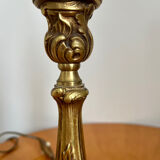 Pair of Louis XV rocaille bronze lamps