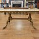 Coffee table in gilded bronze and marble