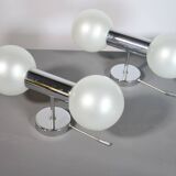 Space Age Wall Lights in Chrome by Motoko Ishii for Staff, 1970s