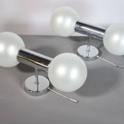 Space Age Wall Lights in Chrome by Motoko Ishii for Staff, 1970s