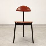 Set of 5 Linea Veam leather tripod chairs