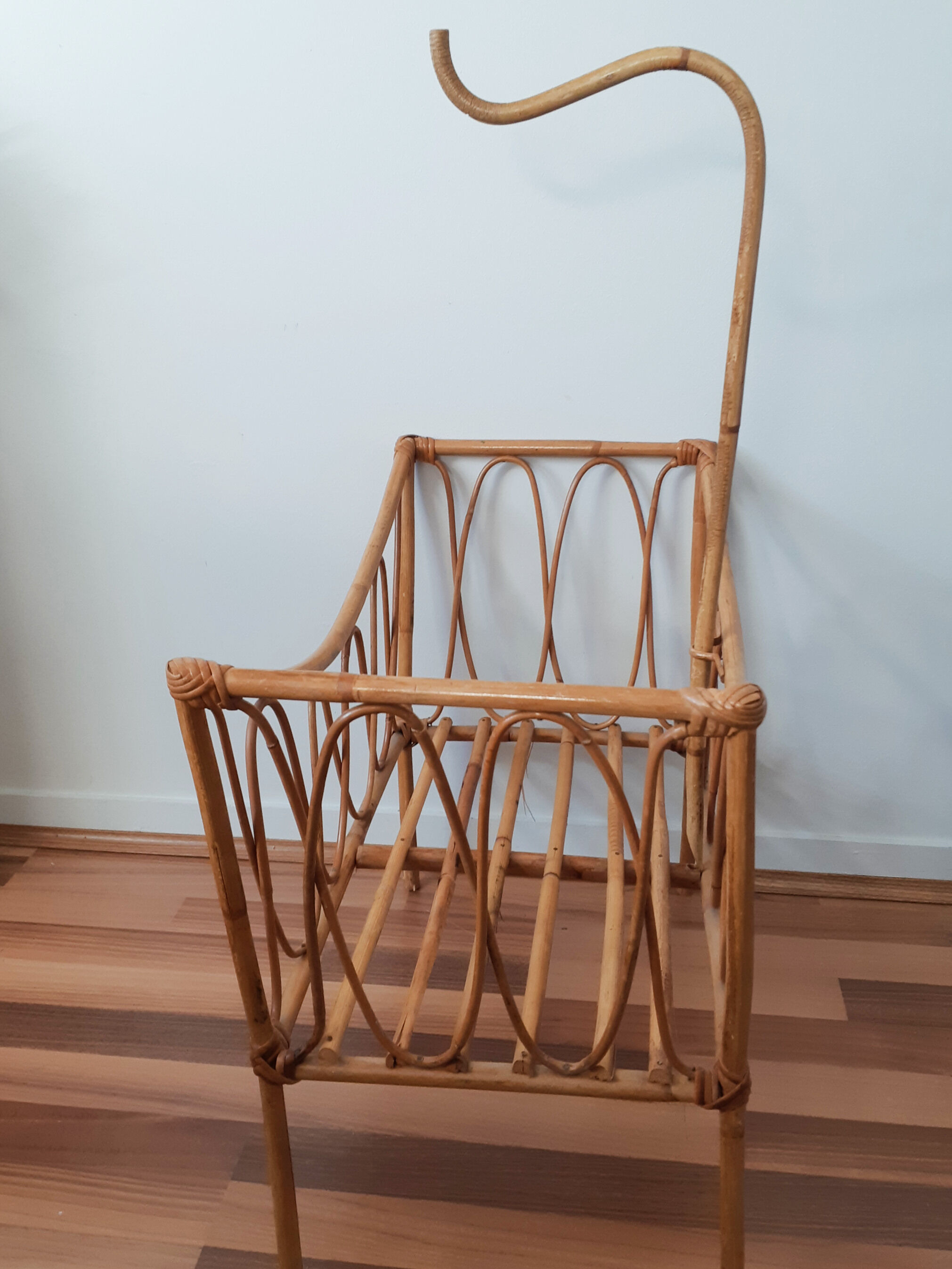 Berceau à Baldaquin Pour Poupée Vintage - Bois Années 70/80 - Fabrication Française