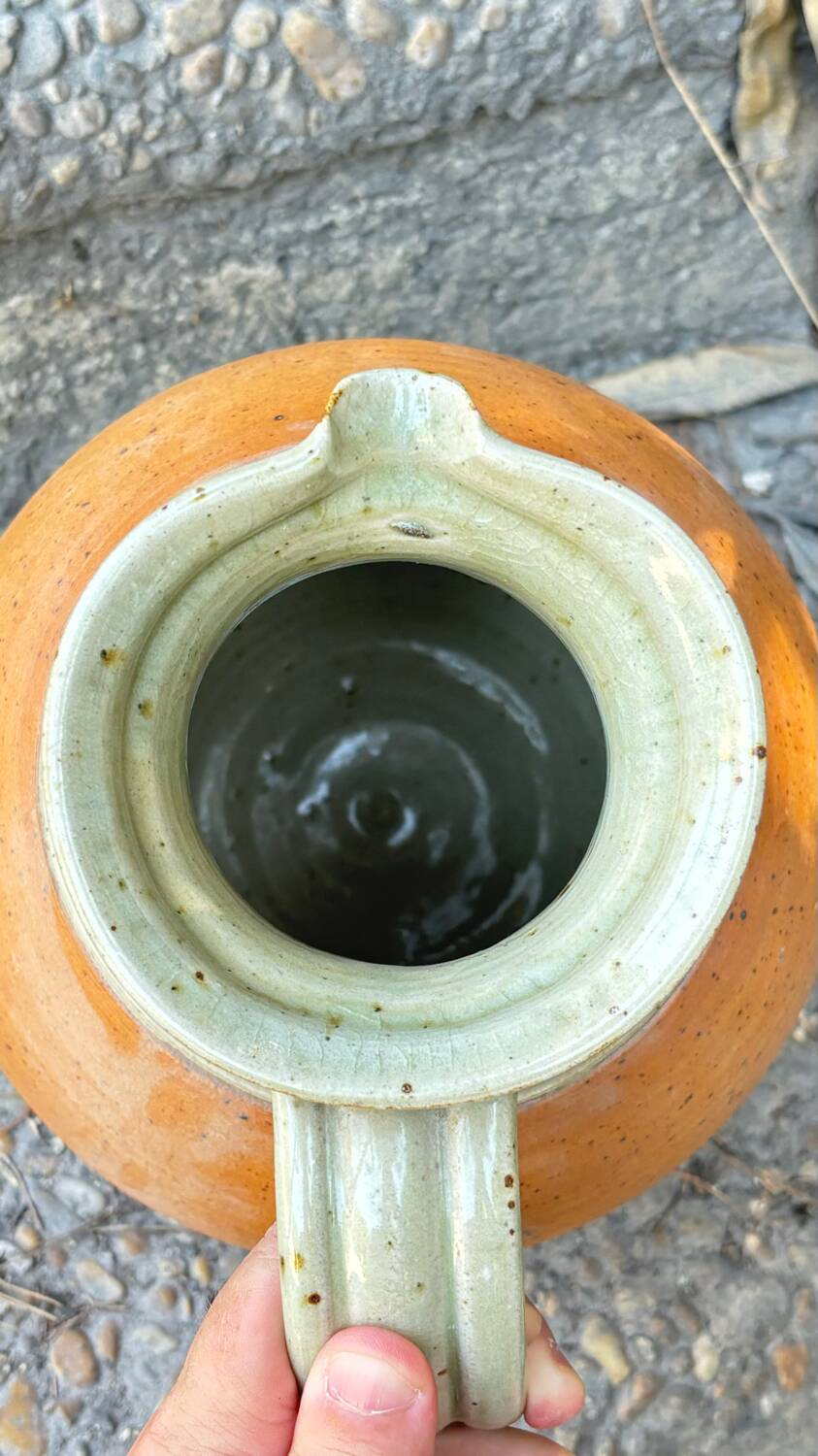 Antique pitcher, stoneware by rémi bonhert, la borne, france