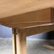 Oval extendable dining table in beech with Danish design.