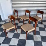 Set of 5 chairs from the 50s designed by Georg Leowald