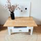 Wood and white coffee table