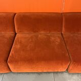Pillow system sofa in rust color - MYCS