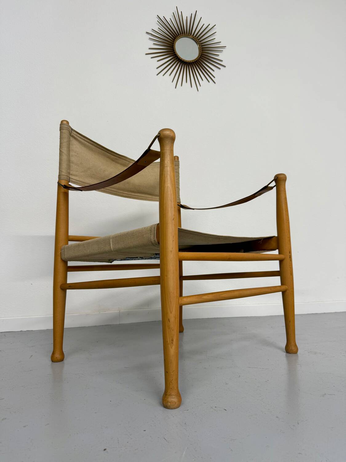 Danish Scandinavian safari chair from the 60s by Farstrup Stolen