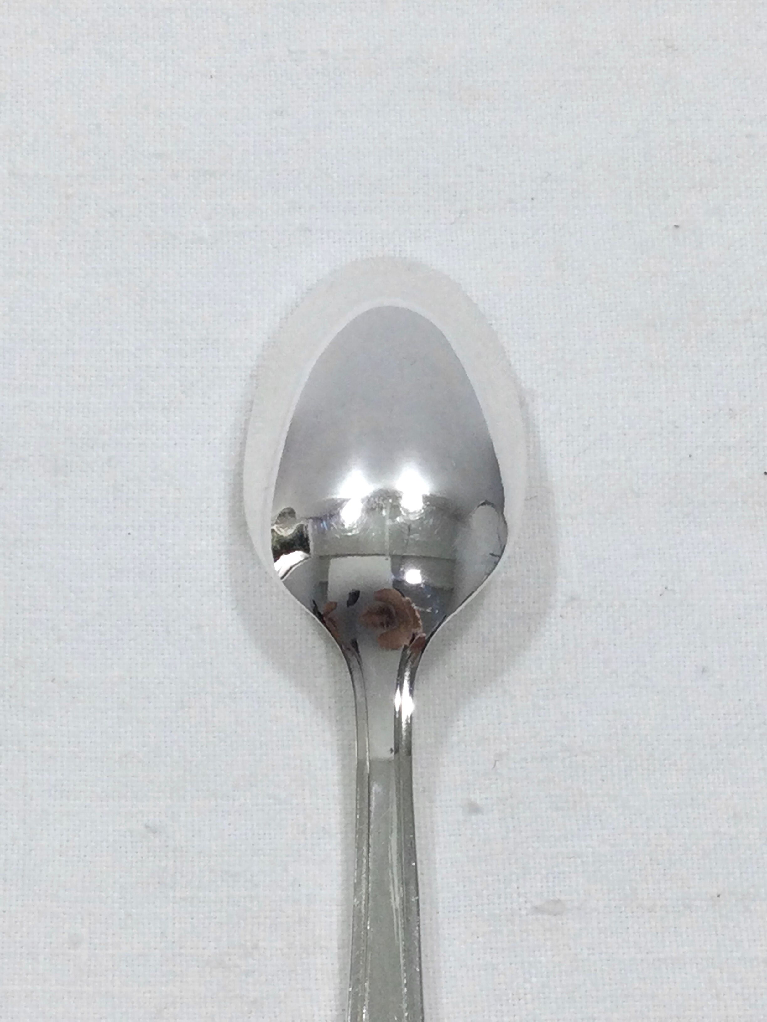 12 cuillères moka en métal argenté flag