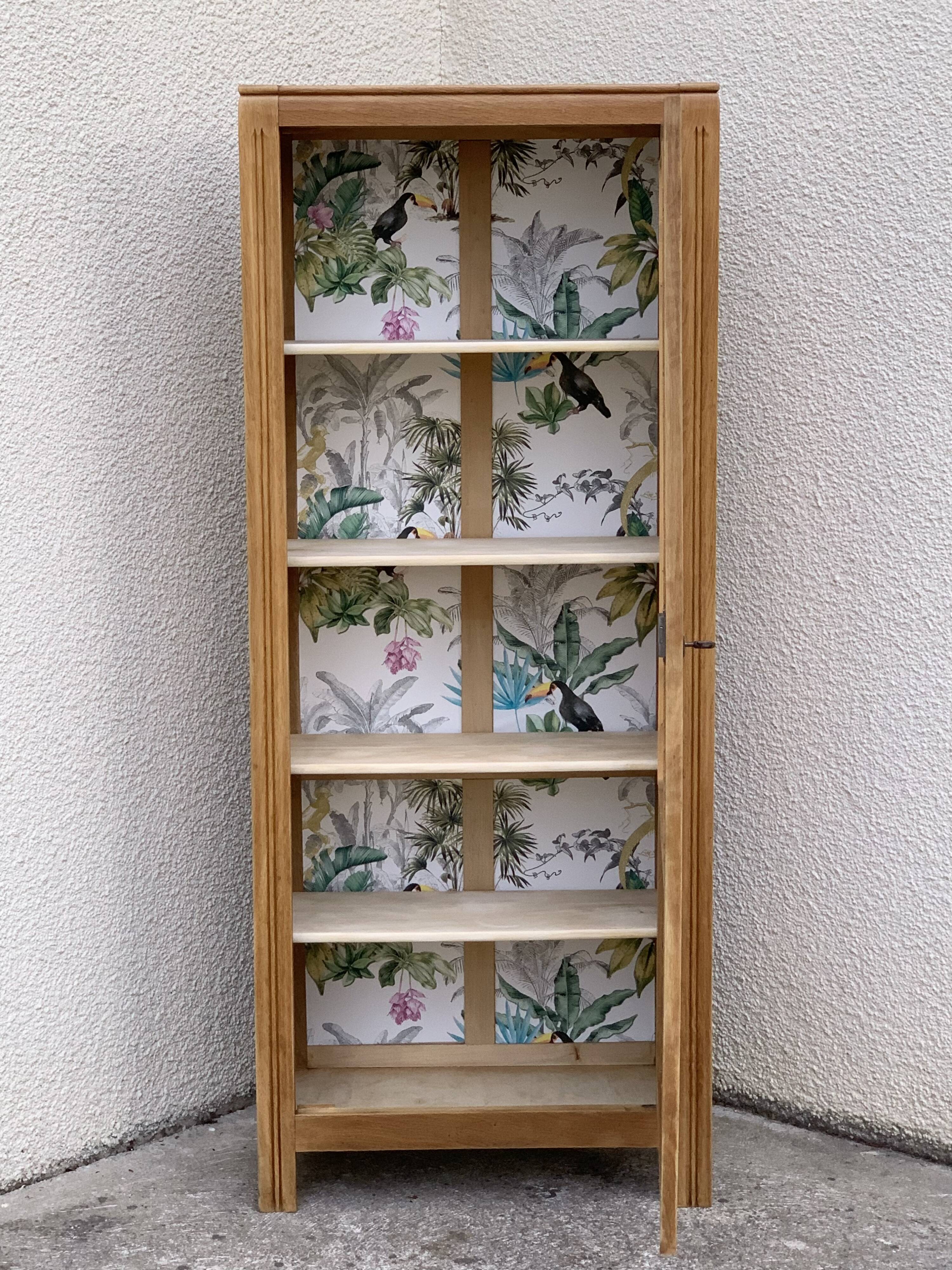 Parisian glazed wardrobe raw wood 1930