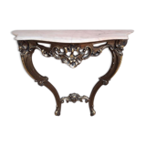 Gilded wooden console marble Louis XV style