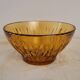 Amber pressed glass bowl with ribbed decoration – 1960s–1970s