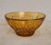 Amber pressed glass bowl with ribbed decoration – 1960s–1970s
