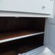 Buffet style Louis-Philippe in cherry wood – pearl grey & natural wood.