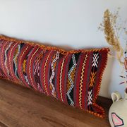 Long Moroccan ethnic Kilim cushion