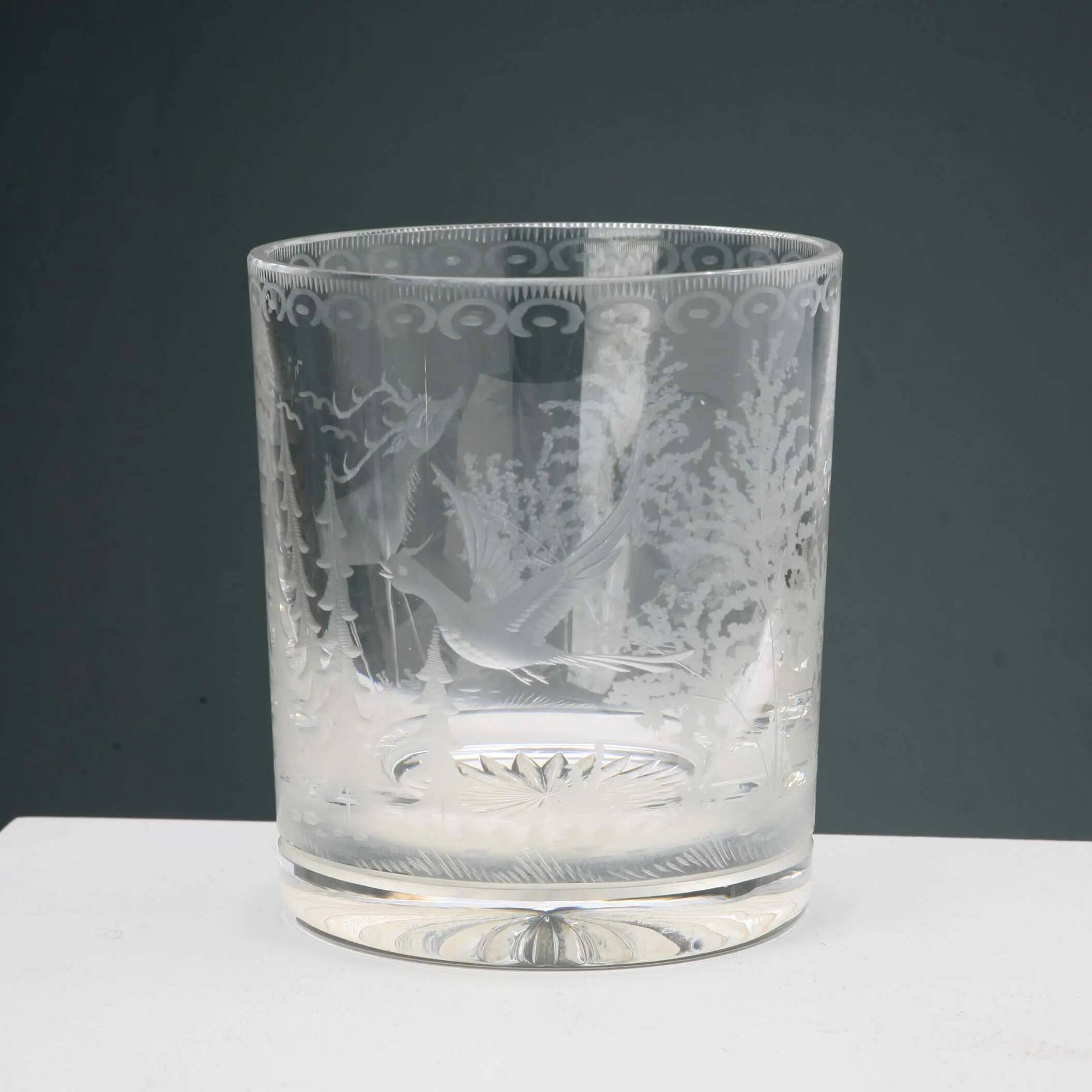 Seau à glace vintage Val Saint Lambert en cristal, Belgique, années 1930-40