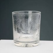 Vintage Val Saint Lambert crystal ice bucket, Belgium, 1930s-40s.