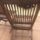 2 old teak chairs. Brand plate.