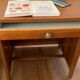 1950s vintage children's desk in light oak