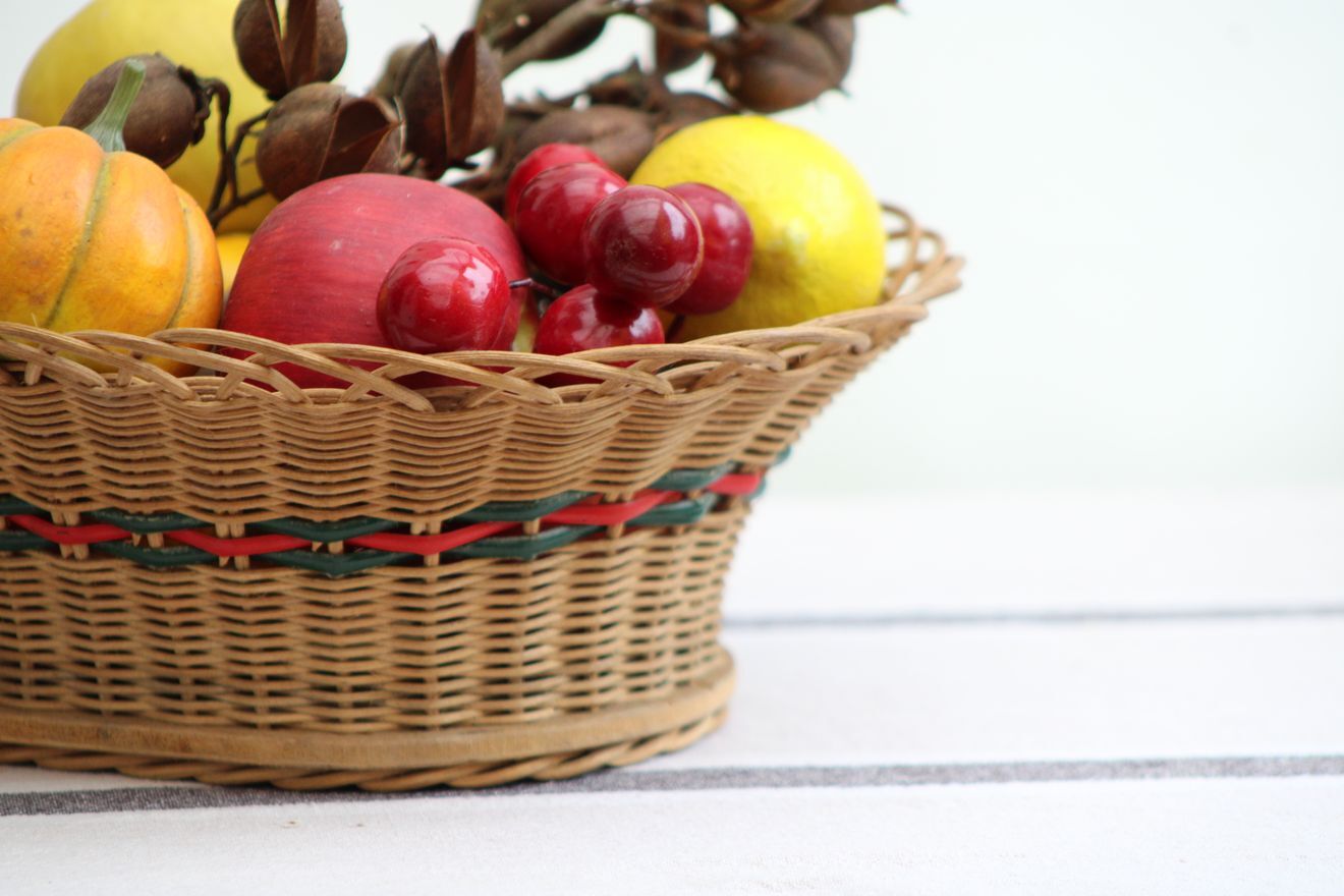 Vintage wicker basket