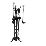 Tripod with herons, oil lamp holder, large object, bronze, Italy 19th century