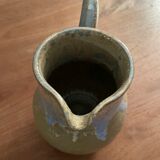 Pitcher, decanter, water pot in enamelled stoneware signed