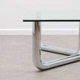 70s design chrome tubular coffee table