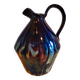 Antique pitcher carafe in midnight blue marbled ceramic