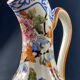 Large Gien earthenware ewer pitcher with Peonies decor