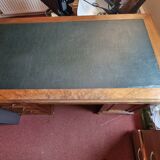 Walnut desk with leather top