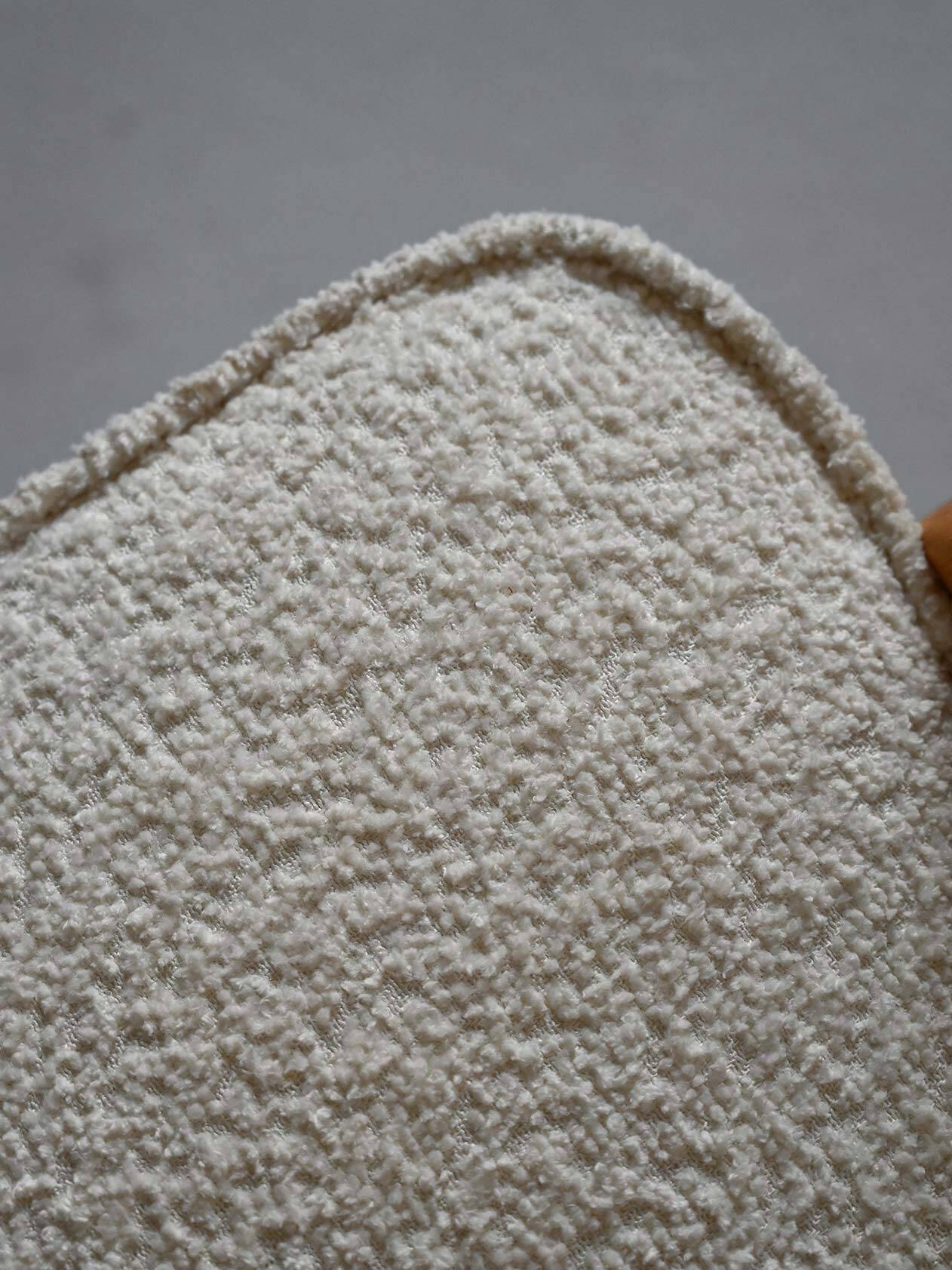 Vintage Scandinavian sofa with faux lambskin