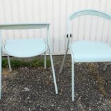 2 metal chairs