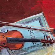 Marcel van den Plas (1939 - 2019). Nature morte au violon.