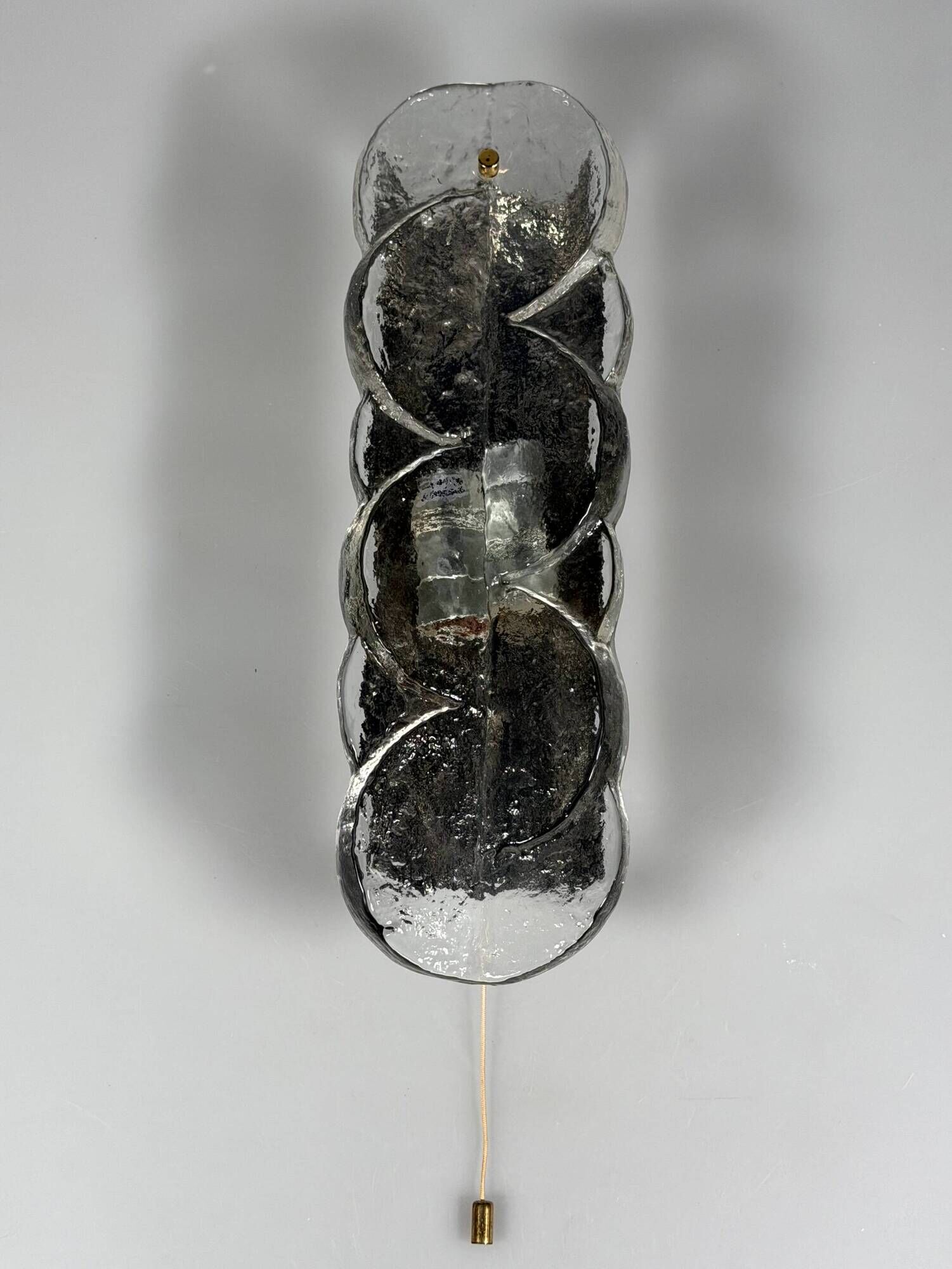 1960s 1970s Ice Glass Wall Sconce by J.T. Kalmar Franken KG Austria