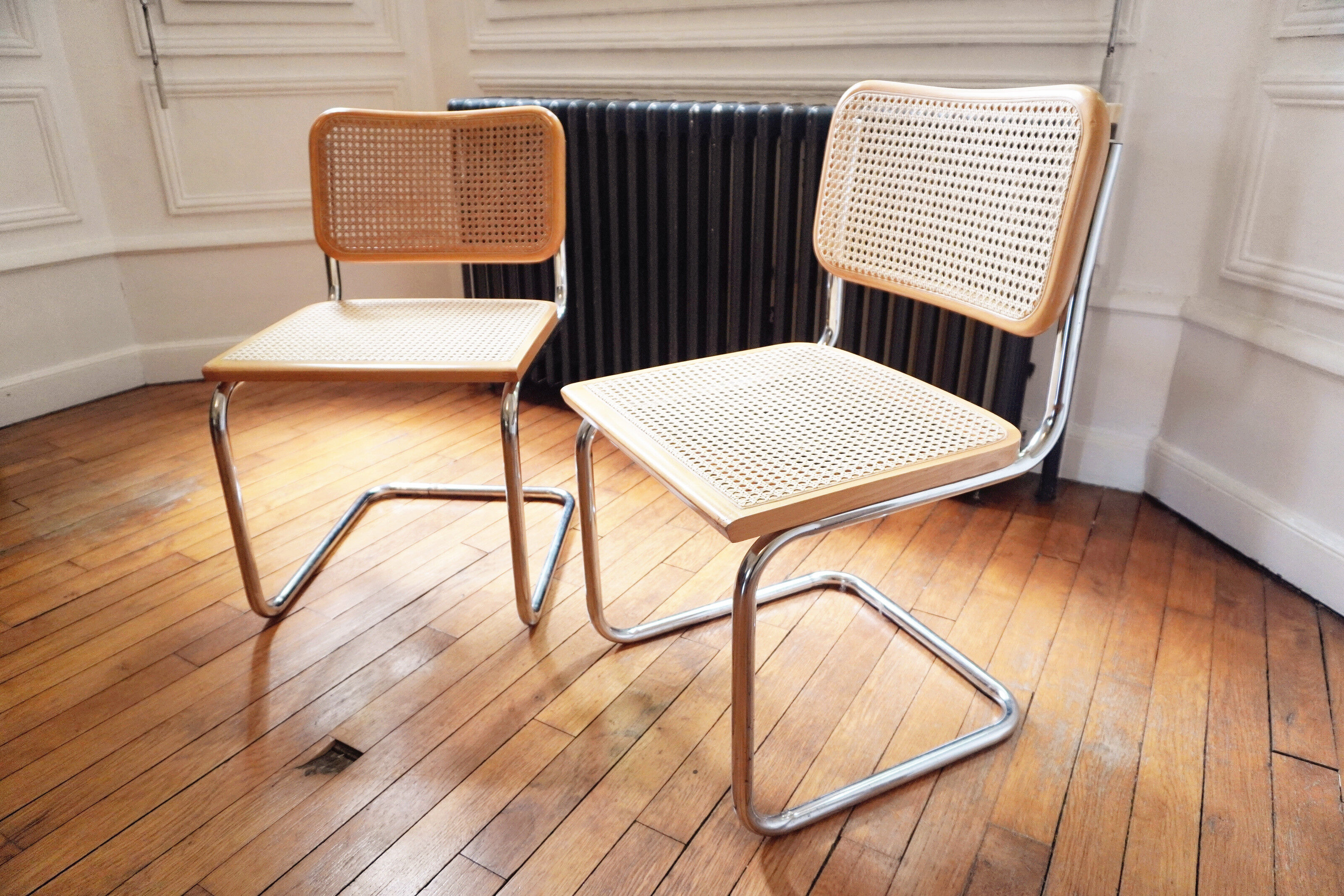 Pair of Chairs Cesca B32 by Marcel Breuer
