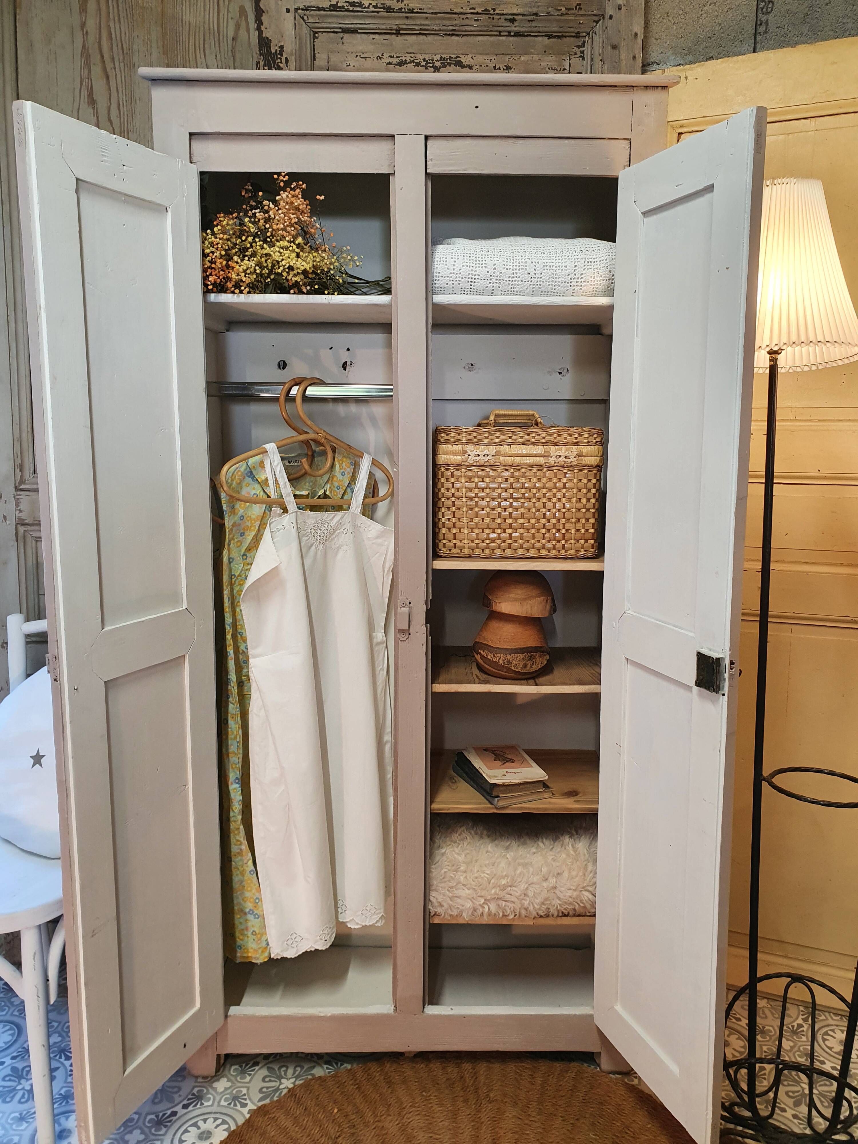 Old wooden cloakroom