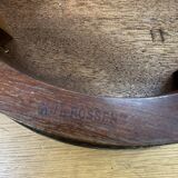 Pair of old pedestals stamped " h.j.l.rossenu " in mahogany over marble