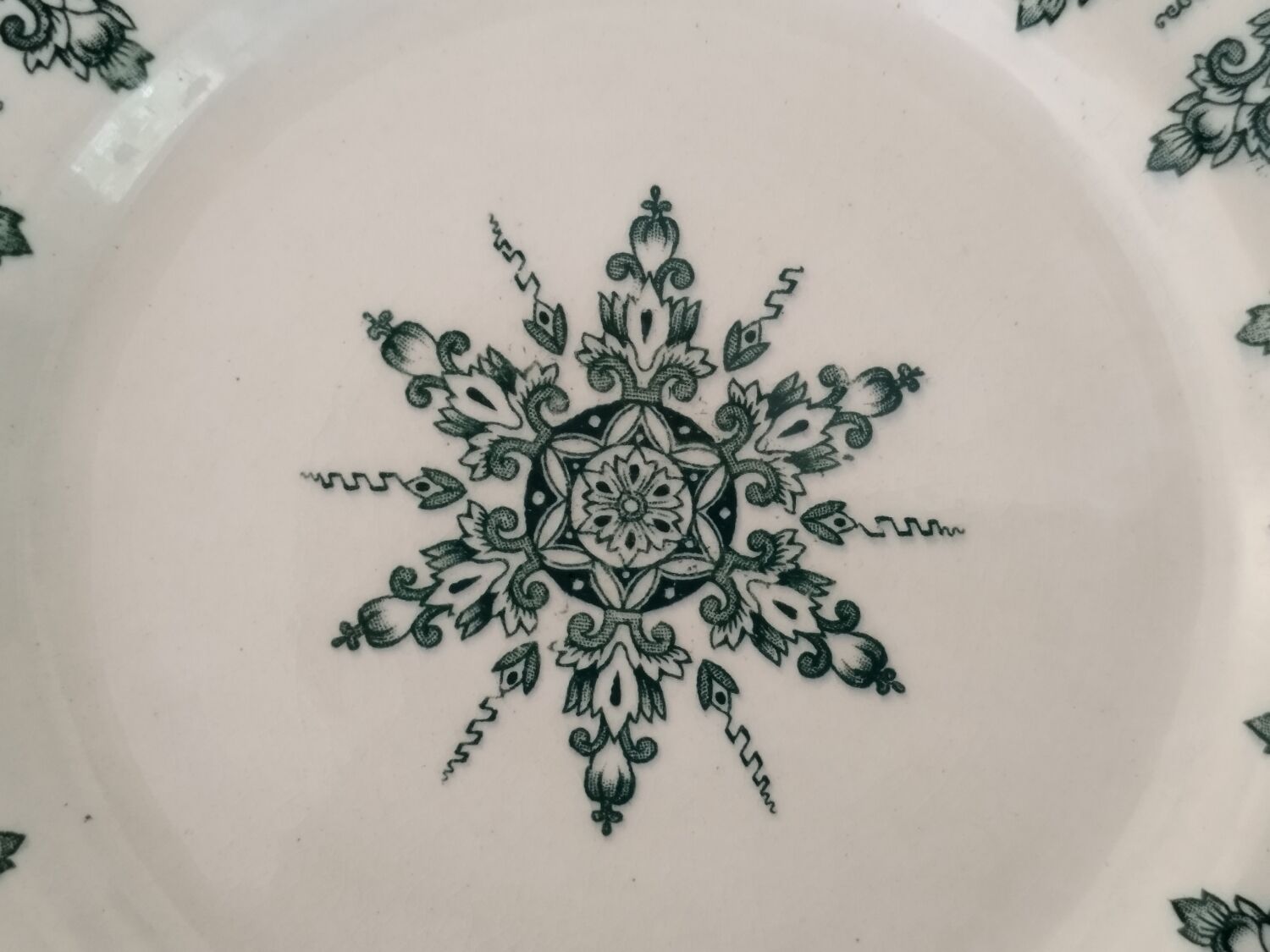 Plate foot shower porcelain opaque iron earth gien model annam