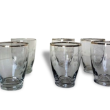 Series of six small glasses 50's