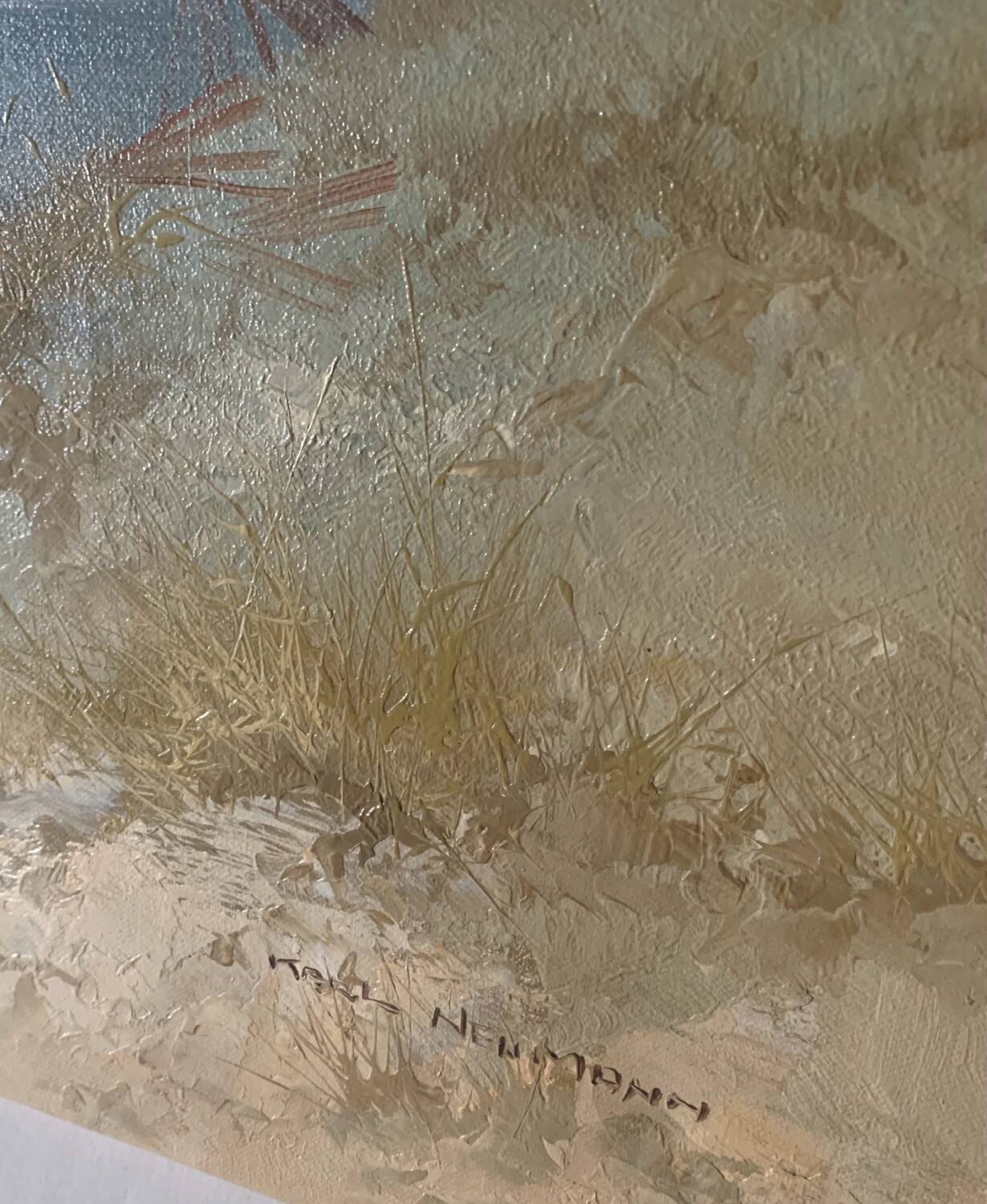 Oil painting on canvas signed Karl Newman