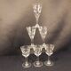 6 verres à liqueur ciselés