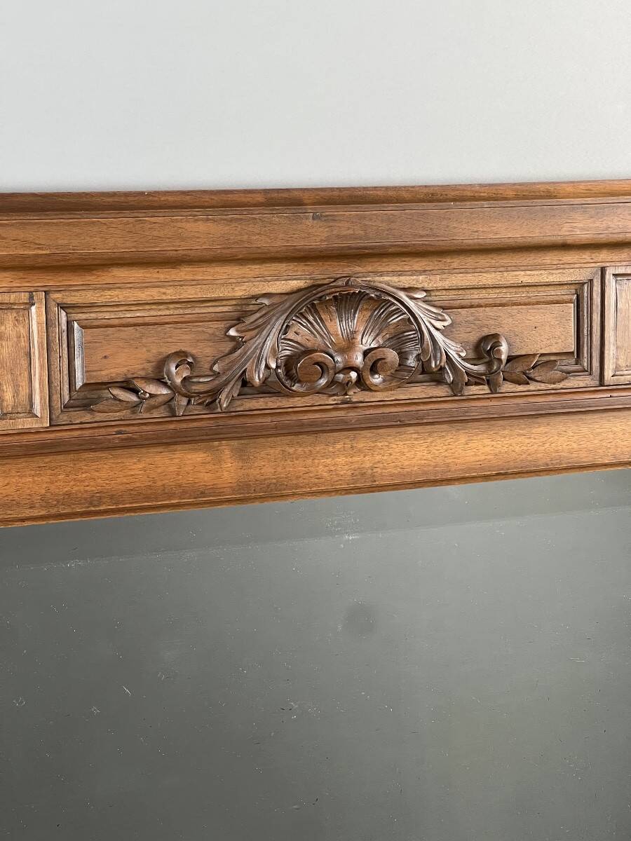 Carved wooden mirror, late 19th / early 20th century
