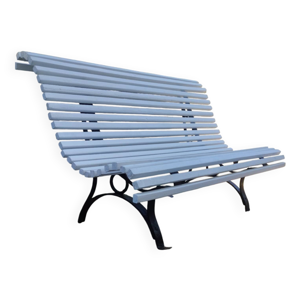 Banc de jardin ancien avec pieds en fonte